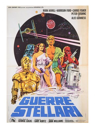 Lot #940 - STAR WARS: A NEW HOPE (1977) - Howard Kazanjian Collection: Italian Due Fogli Poster