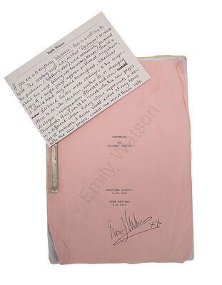 Lot #1082 - WAR HORSE (2011) - Emily Watson's Personal Annotated Shooting Script and Handwritten Note