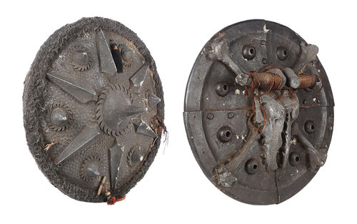 Lot #1092 - WILLOW (1988) - Skull and Spiked Shields