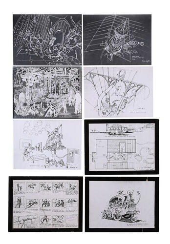 Lot #1094 - WILLY WONKA AND THE CHOCOLATE FACTORY (1971) - Set of Production Designs and Concept Copies