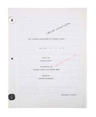 Lot #657 - INDIANA JONES AND THE TEMPLE OF DOOM (1984) - Early Draft Production Script
