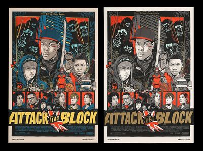 Lot #31 - ATTACK THE BLOCK (2011) - Signed and Numbered Limited Edition Regular and Variant Mondo Prints, 2013