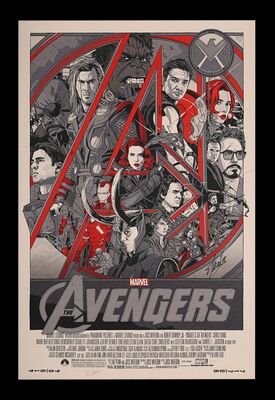 Lot #33 - THE AVENGERS (2012) - Hand-numbered Mondo Poster by Tyler Stout and Autographed by Stan Lee, 2012