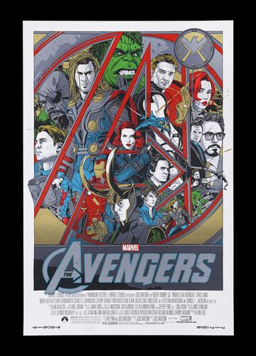 Lot #35 - THE AVENGERS (2012) - Hand-numbered Limited Edition Mondo Print, 2012