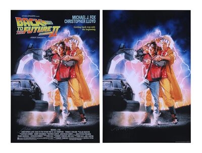 Lot #47 - BACK TO THE FUTURE PART II (1989) - Set of Two Matching Signed and Numbered Limited Edition Vice Press and Bottleneck Gallery Prints, 2019