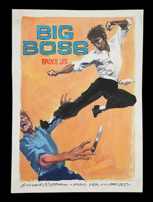 Lot #63 - THE BIG BOSS (1971) - Original Painted Poster Concept Artwork, 1974
