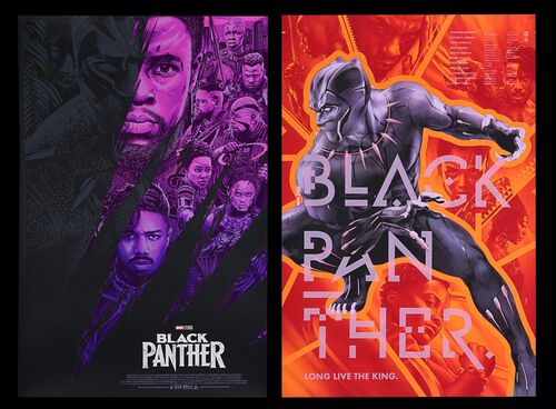 Lot #72 - BLACK PANTHER (2018) - Two Hand-numbered Limited Edition Mondo and Grey Matter Art Posters, 2018, 2019