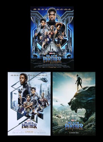 Lot #74 - BLACK PANTHER (2018) - Three US/International 'In Cinemas Soon' One-Sheets, 2005