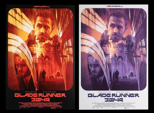 Lot #82 - BLADE RUNNER 2049 (2017) - Two Regular and Variant Matching Hand-numbered Limited Edition Private Commission Prints, 2020