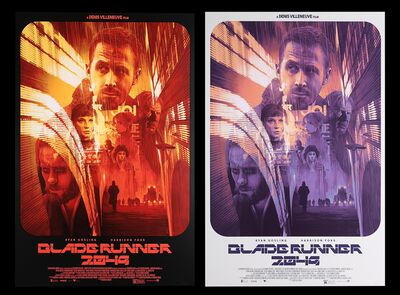 Lot #82 - BLADE RUNNER 2049 (2017) - Two Regular and Variant Matching Hand-numbered Limited Edition Private Commission Prints, 2020