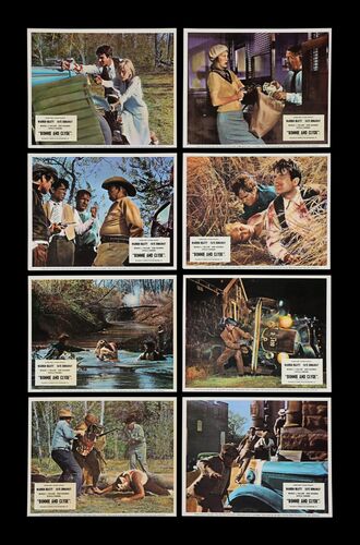 Lot #89 - BONNIE AND CLYDE (1967) - Set of Eight British Front of House Lobby Card Set, 1967