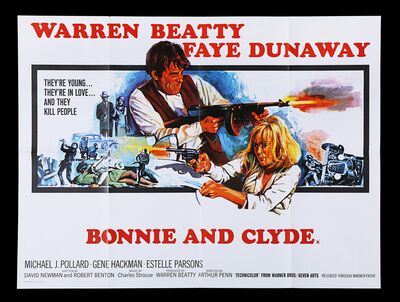 Lot #90 - BONNIE AND CLYDE (1967) - UK Quad, 1967