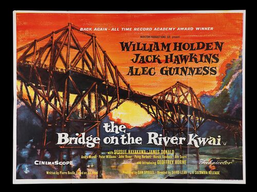 Lot #107 - THE BRIDGE ON THE RIVER KWAI (1957) - UK Quad, 1963