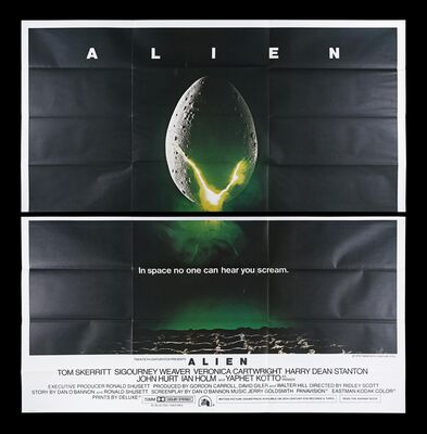 Lot #113 - ALIEN (1979) - Bryan Fuller Collection: US Six-Sheet, 1979