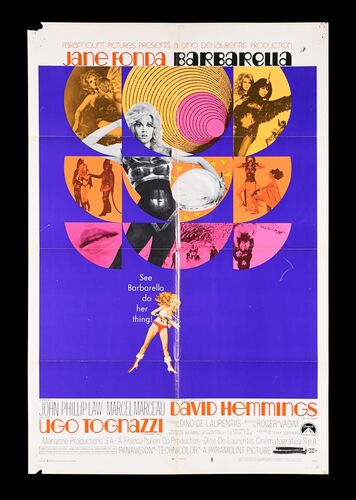 Lot #117 - BARBARELLA (1968) - Bryan Fuller Collection: US One-Sheet (Style B), 1968