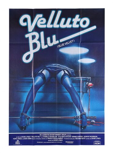 Lot #120 - BLUE VELVET (1986) - Bryan Fuller Collection: Italian One-Panel (2-Fogli), 1986