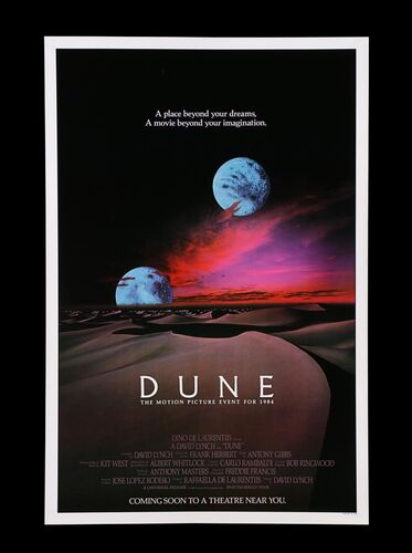 Lot #127 - DUNE (1984) - Bryan Fuller Collection: US Advance One-Sheet, 1984