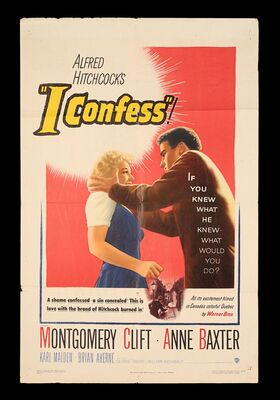 Lot #136 - I CONFESS (1953) - Bryan Fuller Collection: US One-Sheet, 1953