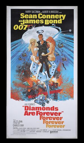 Lot #146 - JAMES BOND: DIAMONDS ARE FOREVER (1971) - Bryan Fuller Collection: US Three-Sheet, 1971