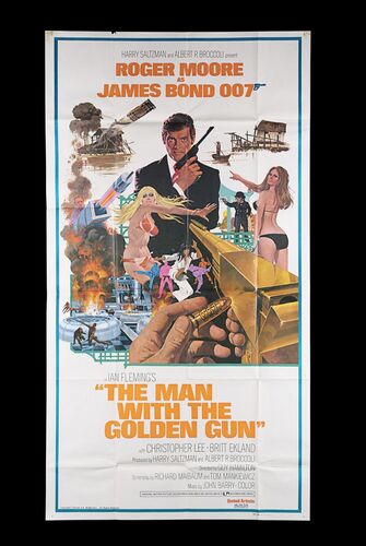 Lot #147 - JAMES BOND: THE MAN WITH THE GOLDEN GUN (1974) - Bryan Fuller Collection: US Three-Sheet (East Hemi), 1974