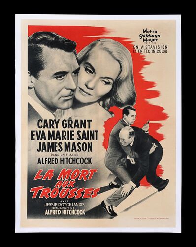 Lot #154 - NORTH BY NORTHWEST (1959) - Bryan Fuller Collection: French 'Moyen' Affiche, 1959