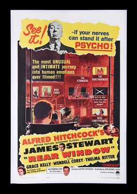 Lot #157 - REAR WINDOW (1954) - Bryan Fuller Collection: US One-Sheet, 1962