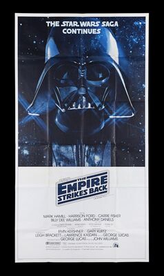 Lot #162 - STAR WARS: EP V - THE EMPIRE STRIKES BACK (1980) - Bryan Fuller Collection: US Three-Sheet, 1980