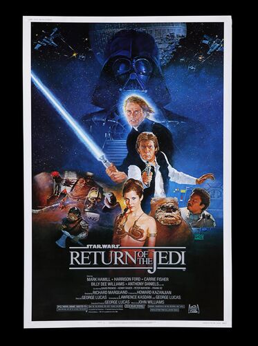Lot #165 - STAR WARS: EP VI - RETURN OF THE JEDI (1983) - Bryan Fuller Collection: US 60 x 40 Style B Poster, 1983