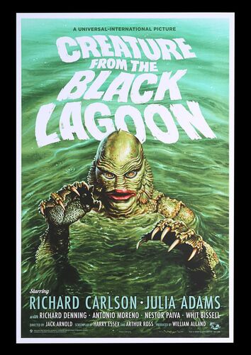 Lot #196 - CREATURE FROM THE BLACK LAGOON (1954) - Hand-numbered Limited Edition Officially Licensed Universal Monsters Print, 2019