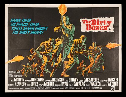 Lot #209 - THE DIRTY DOZEN (1967) - UK Quad, 1970