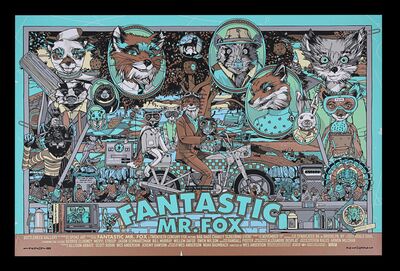 Lot #246 - FANTASTIC MR. FOX (2009) - Signed and Hand-numbered Limited Edition Bottleneck Gallery and Spoke Art Print, 2016