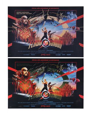 Lot #256 - FLASH GORDON (1980) - Set of Two Signed and Hand-numbered Limited Edition Vice Press Prints (Regular and Variant), 2020