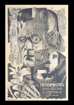 Lot #269 - FRANKENSTEIN (1931) - Hand-numbered Limited Edition Vice Press and Bottleneck Gallery Glow in the Dark Print, 2020