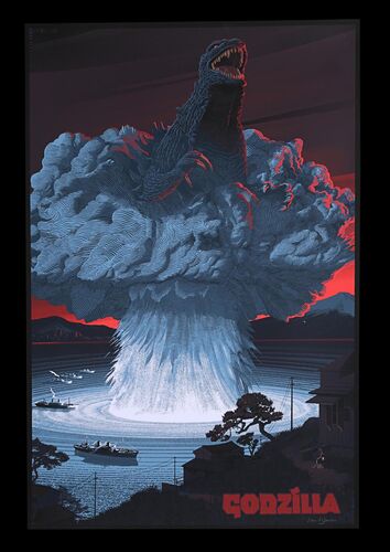 Lot #284 - GODZILLA (1954) - Signed and Numbered Limited Edition Dark Hall Mansion Print, 2015