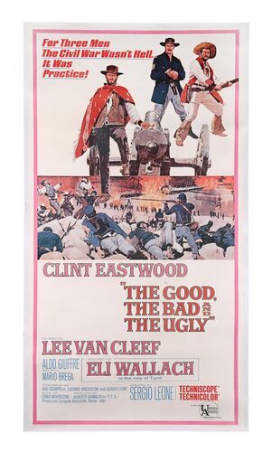 Lot #286 - THE GOOD, THE BAD AND THE UGLY (1966) - US Three Sheet, 1966