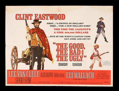 Lot #287 - THE GOOD, THE BAD AND THE UGLY (1966) - UK Quad, 1968