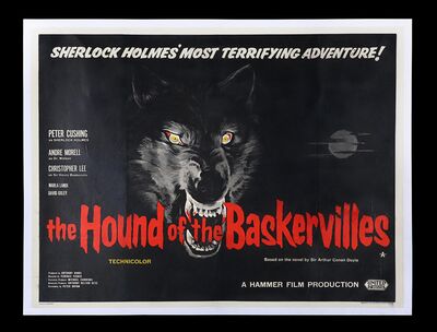 Lot #307 - THE HOUND OF THE BASKERVILLES (1959) - UK Quad, 1959
