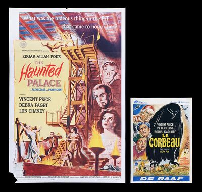 Lot #320 - THE HAUNTED PALACE (1963), THE RAVEN (1963) - US One-Sheet and Belgian Affiche, 1963, 1968