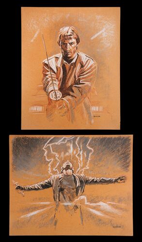 Lot #324 - HIGHLANDER (1986) - Two Preliminary Sketches For Poster Artwork, 1985