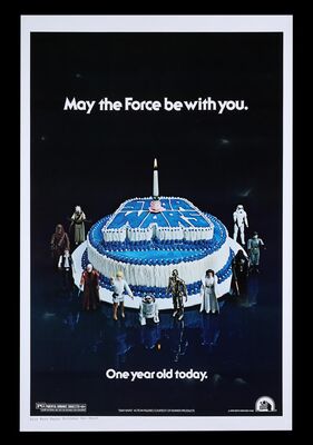 Lot #335 - STAR WARS: EP IV - A NEW HOPE (1977) - Howard Kazanjian Collection: US One-Sheet - Happy Birthday Style, 1978