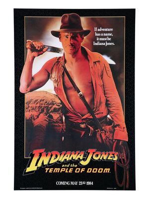 Lot #339 - INDIANA JONES AND THE TEMPLE OF DOOM (1984) - Howard Kazanjian Collection: Advance US One-Sheet, 1984