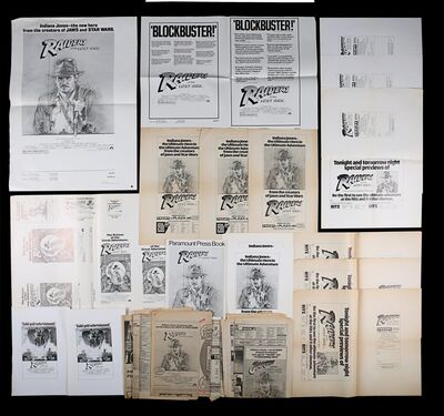 Lot #345 - RAIDERS OF THE LOST ARK (1981) - Collection of Various Press Items for Original and Re-release