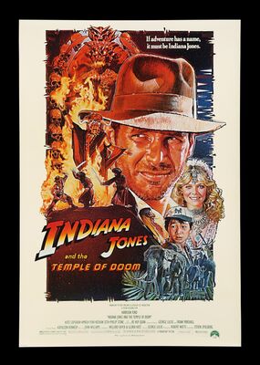 Lot #346 - INDIANA JONES AND THE TEMPLE OF DOOM (1984) - US One-Sheet, 1984