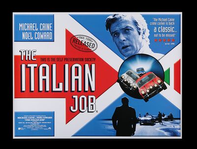 Lot #363 - THE ITALIAN JOB (1969) - 30th Anniversary Quad, 1999