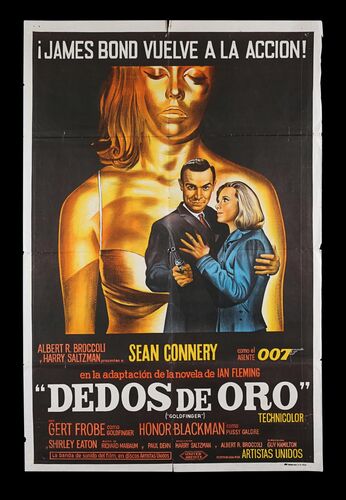 Lot #375 - JAMES BOND: GOLDFINGER (1964) - Argentinian One-Sheet, 1964
