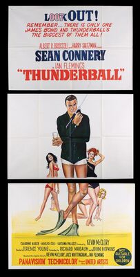 Lot #380 - JAMES BOND: THUNDERBALL (1965) - Carter-Jones Collection: Australian Three-Sheet, 1965