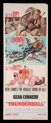 Lot #382 - JAMES BOND: THUNDERBALL (1965) - US Insert, 1965