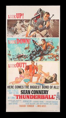 Lot #383 - JAMES BOND: THUNDERBALL (1965) - US Three-Sheet, 1965