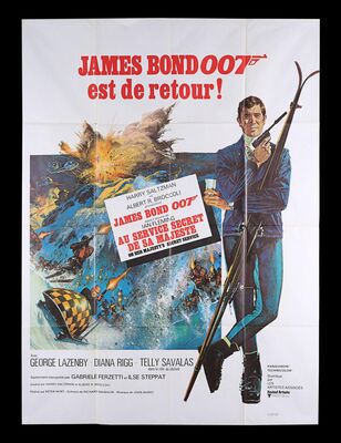 Lot #389 - JAMES BOND: ON HER MAJESTY'S SECRET SERVICE (1969) - Carter-Jones Collection: French Grande Affiche One-Panel, 1969