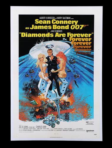 Lot #391 - JAMES BOND: DIAMONDS ARE FOREVER (1971) - US One-Sheet, 1971